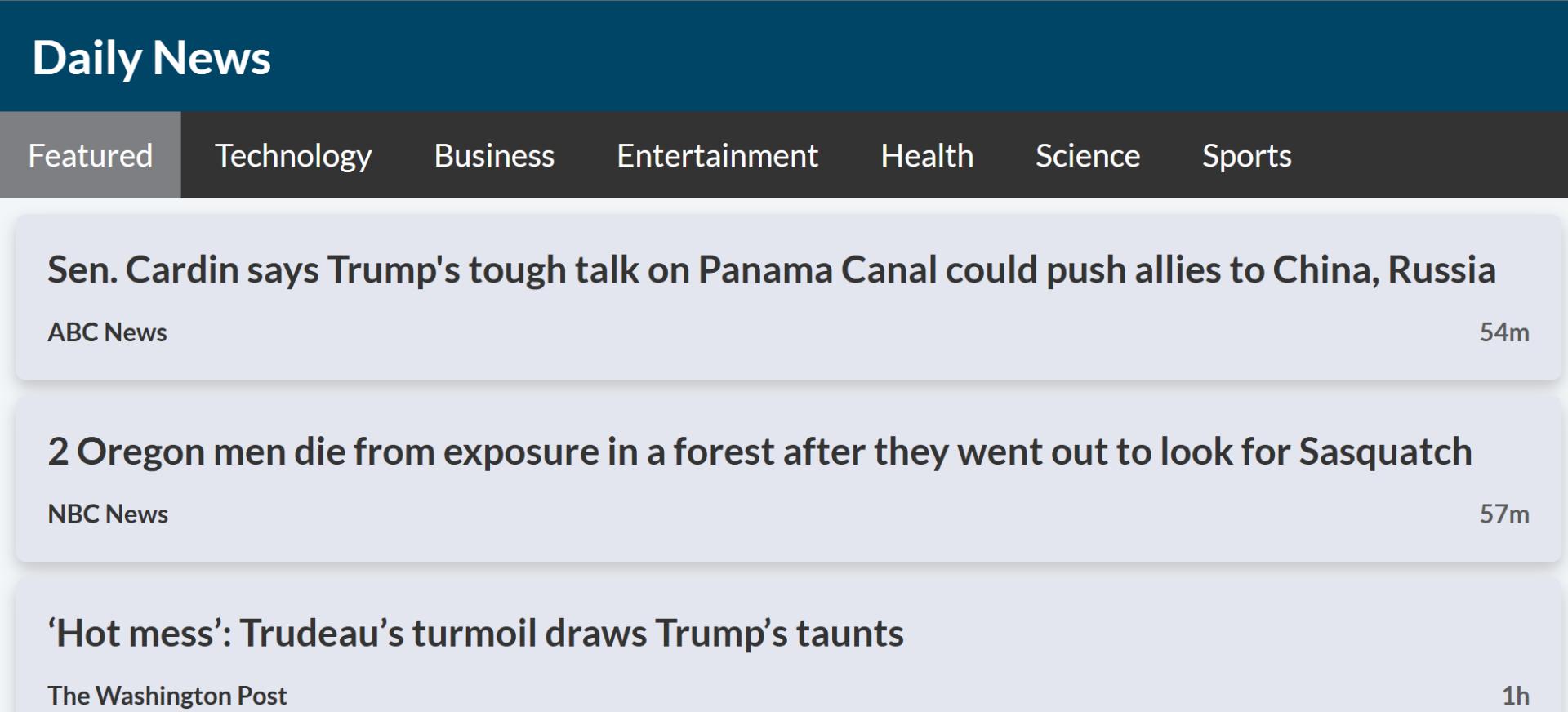 News web app